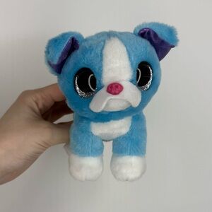 Coco Surprise Poncho Blue & White Bulldog Dog Soft Plush Toy 6” Zuru